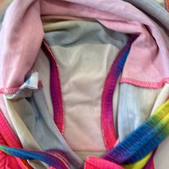 Pacific Connections | One Piece Girls Multicolor Rainbow Swimsuit Bathing Suit - Picture 6 of 7